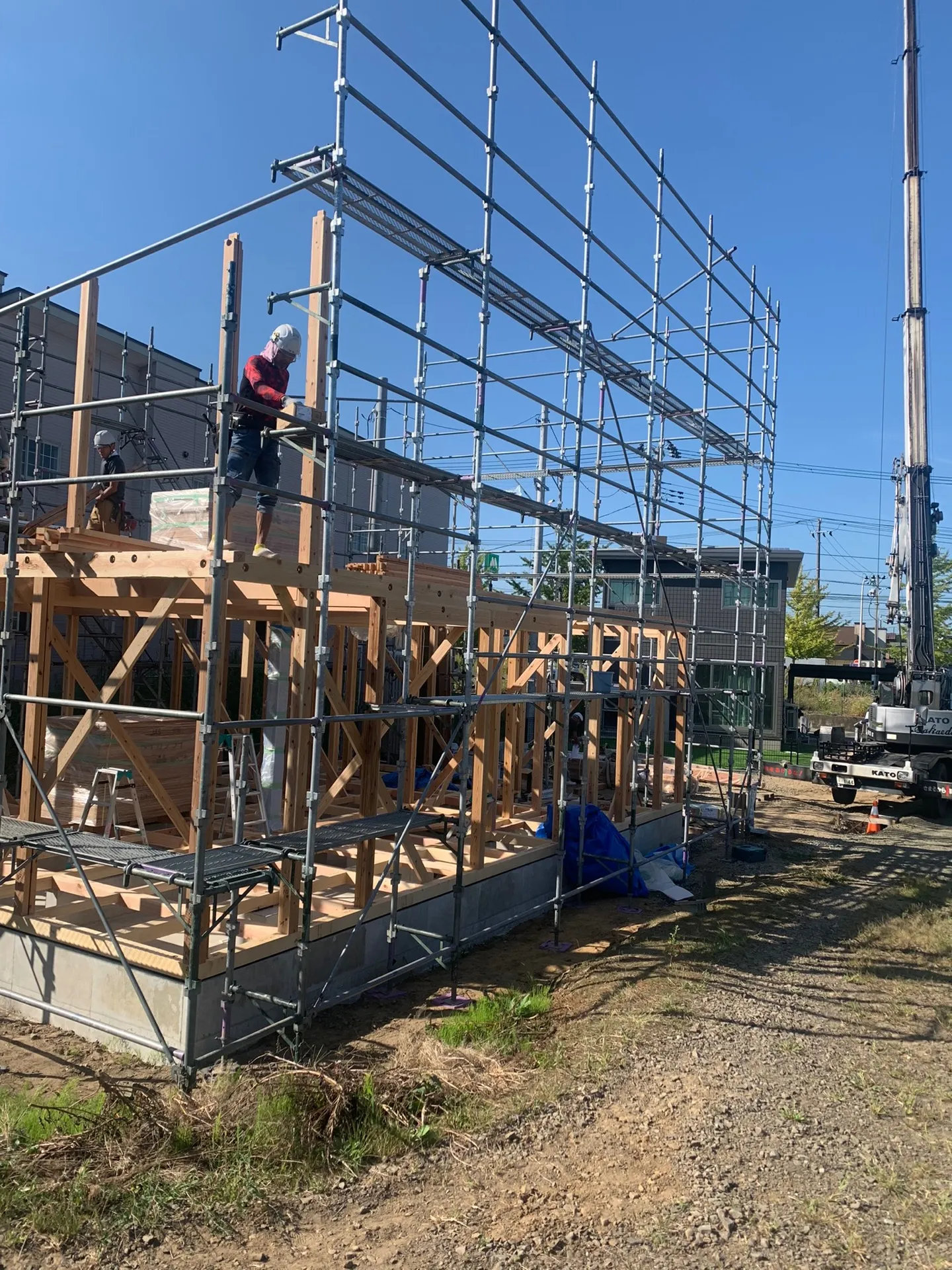 新築 大工さん奮闘中